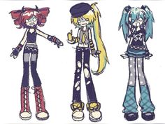 Triple Baka, Kaai Yuki, Miku Hatsune Vocaloid, Vocaloid Characters, Emo Art, J Pop, Swag Art, Scene Art, Cute Art Styles