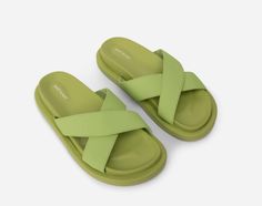 ALVERA Lime Green women’s flat sandals with cross strap detail by sustainable brand Matt & Nat. These lime green slides have two crisscross straps with heel height of 3/4 inches. Interior: Recycled insole Material: PU (recycled) Dimensions: 3/4” out sole Matt & Nat is completely vegan and cruelty-free. Crafted with 100% sustainable materials & Ethical practices The idea behind MAT(T)ERIAL and NATURE originally came to life in 1995, in beautiful Montreal. Being inspired by MAT(T)erial and NATure Lime Green Sandals, Green Slides, Windshield Glass, Matt & Nat, Vegan Sandals, Green Sandals, Shoe Boutique, Urban Looks, Sustainable Brand