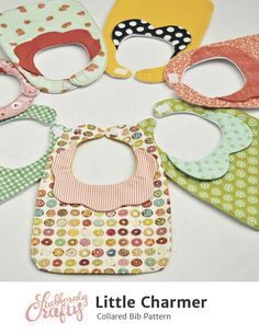 Little Charmer Collared Bib [Printable Pattern] — Stubbornly Crafty Sewing Designs, Sew Baby, Little Charmers, Bib Pattern, Free Pdf Sewing Patterns, Applique Quilt, Girls Bib, Baby Sewing Patterns