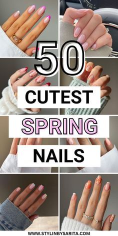 Spring Nail Ideas, Simple Spring Nails, April Nails, Spring Acrylic Nails, Spring Nail Trends, Cute Spring Nails, Spring Nail Colors