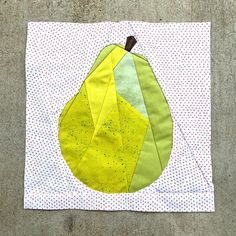 a piece of paper with a pear on it