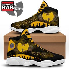 Wu-Tang Clan Music Fans Gift Air Jordan 13 Shoes Sneaker The Air Jordan 13 is a legendary basketball shoe that has captured the hearts of sneakerheads worldwide. Inspired by the black panther, this iconic silhouette features a sleek design with a combination of premium materials like leather and suede. Its distinctive features include the hologram [...] Throwback Jordan Shoes For Streetwear, Jordan Mid-top Fade-resistant Streetwear Shoes, Throwback Custom Sneakers For Streetwear With Rubber Sole, Throwback Mid-top Basketball Shoes For Streetwear, Throwback Custom Sneakers For Streetwear, Throwback Streetwear Custom Sneakers With Rubber Sole, Throwback Round Toe Custom Sneakers For Skateboarding, Throwback Jordan High-top Shoes With Boost Midsole, Throwback High-top Basketball Sneakers With Round Toe