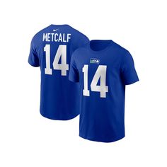 You couldn't be more excited to watch the Seattle Seahawks take the field for the upcoming NFL season. Get geared up with this DK Metcalf Throwback Player Name & Number T-Shirt from Nike. The color scheme and retro logo featured above the numbers are a callback to the jerseys worn throughout the 1990s. The exciting graphics and soft fabric will get you more than ready for the upcoming Seattle Seahawks season.You couldn't be more excited to watch the Seattle Seahawks take the field for the upcomi Dk Metcalf, Nfl Season, Retro Logo, Seattle Seahawks, The Numbers, Men's Nike, Color Scheme, Soft Fabric, Nike Men