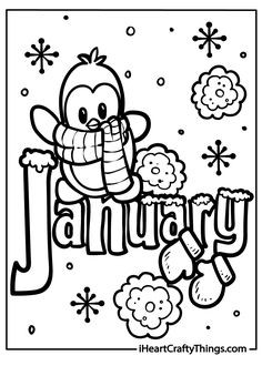 the january coloring page for kids