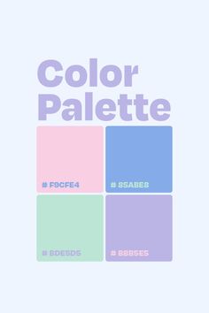 the words color palette are in different colors