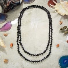 "-60\" hand knotted beaded 8MM black onyx polished or matte finish endless infinity multi-strand statement necklace.-8MM beads -Black onyx available polished or matte finish https://www.etsy.com/shop/MYGEMSROCK" Beaded Necklace Black, Round Bead Necklace, 8mm Beads, Chakra Necklace, Black Necklace, Necklace Black, Multi Strand, Stone Necklace, Black Onyx