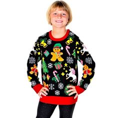 Get into the festive spirit with the socallook Unisex Long Sleeve Christmas Sweater!  Featuring a lively design with classic holiday motifs, this sweater is the perfect way to spread holiday cheer wherever you go. Here's what makes it a must-have for your holiday wardrobe: Design & Theme: Unique Pattern: Featuring the Christmas design, this sweater showcases a fun and engaging theme with snowmen and holiday motifs on the front and sleeves, perfect for capturing the joyful spirit of the season. The back of the sweater remains plain, which balances the intricate design on the front. Material & Construction: Premium Fabric: Constructed from premium 12-gauge fine jacquard knit, the sweater promises both durability and comfort. Comfortable Fit: Designed to fit well without being too tight or to Boys Ugly Christmas Sweater, Tacky Christmas Sweater, Teen Sweater, Girl Sweat, Kids Christmas Sweaters, Striped Knitted Sweater, Christmas Sweaters For Women, Traditional Styles, Acrylic Sweater