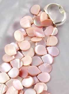 3 Strands Pink Mother of Pearl Petal Necklace Shell Jewelry, All That Glitters, Mother Of Pearl, Shells, Glitter, Pink