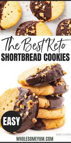 the best keto shortbread cookies with chocolate frosting