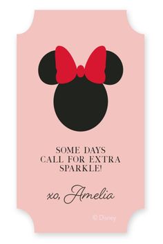 some days call for extra sparkle so, mickey mouse is in love with this card