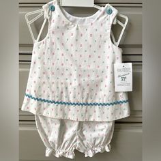 Nwt Girls 12 Month Two Piece Set! Perfect For Summer! Blue And Pink Dots With Button Shoulder Straps! Brand New! Cute Fitted Sets With Buttons, Pink Cotton Sets With Buttons, Minnie Mouse Cotton Summer Sets, Old Navy Baby/toddler Sets, Summer Blue, Two Piece Set, Blue And Pink, Matching Sets, Shoulder Straps