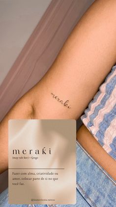 a woman with a name tattoo on her arm