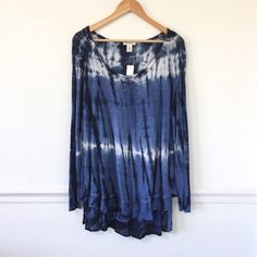 Westbound Blue Tie-Dye Long Sleeve Blouse. New With Tags Measurements Length: 29”-33” Armpit To Armpit: 20.5” Summer Tie-dye Long Sleeve Blouse, Summer Tie Dye Long Sleeve Blouse, Long Sleeve Tie Dye Blouse For Summer, Summer Long Sleeve Tie Dye Blouse, Long Sleeve Tie-dye Blouse For Summer, Blue Rayon Tops For Fall, Blue Rayon Top For Fall, Indigo Long Sleeve Bohemian Top, Short Faux Fur Jacket