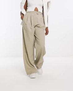 Wide Leg Pants by ASOS DESIGN Cart-worthy find High rise Pleat details Functional pockets Wide leg Beige Wide-leg Pants With Five Pockets, Beige Wide-leg Non-stretch Pants, Beige Wide-leg Pants With Patch Pockets, Beige Wide Leg Full-length Pants With Side Pockets, Wide Leg Pleated Pants, Alta Design, Beige Wide-leg Bottoms With Multiple Pockets, Swim Shop, Pleated Pants