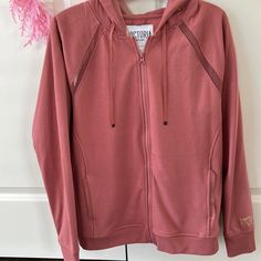 Rose Pink Small Fleece Lined Mesh Details Smoke Free Pink Hooded Activewear For Fall, Pink Hoodie Activewear For Spring, Pink Fleece Activewear For Fall, Pink Drawstring Hood Top For Loungewear, Casual Pink Hoodie Activewear, Sporty Pink Tops With Cozy Fit, Sporty Pink Top With Cozy Fit, Pink Fleece Athleisure Top, Sporty Cozy Fit Pink Top