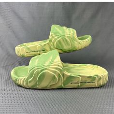 Adidas Adilette 22 Sandals Slides Style Code: Gy1597 Color: Magic Lime Desert Sand Size: 14(48.5) Condition: Brand New Without Box. Spring Green Non-slip Sport Sandals, Comfortable Green Slip-on Sport Sandals, Casual Open Heel Sport Sandals For Beach, Casual Green Slip-on Slides, Green Non-slip Sport Sandals For Spring, Green Non-slip Synthetic Slides, Green Non-slip Slide Sport Sandals, Green Synthetic Sport Sandals With Rubber Sole, Comfortable Green Slides With Textured Footbed