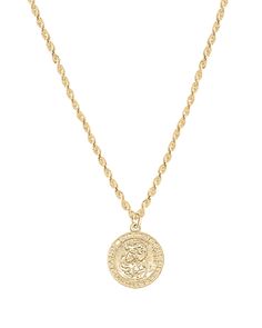 This necklace is the perfect piece if you've been looking for a thicker, more statement pendant necklace. Gorgeous chunky rope chain, with a detailed and stunning saint Christopher pendant makes this perfect for layering or to wear alone. 14k gold filled, made to live in. Measures 18 inches with an extension chain to 20 inches. Two charm options available: Larger scalloped charm or smaller circle charm. Saint Christopher is widely recognized as the patron saint of travelers. Countless people wor Saint Christopher Necklace, St Christopher Necklace, St Christopher Pendant, Hair Cuffs, Saint Christopher, Small Circle, Going On A Trip, Statement Pendant, Chain Anklet