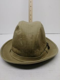 Country Gentleman Hat Vtg/Htf Beige Woven. Pre-owned in very good condition. Material is woven and lined. Does not say size. I measured my head round of 21" and fit my head. Looked up chart and found the measurement is 6-5/8. No tag that shows what material made of. Very nice hat ready for your outfit. Ready to ship. Vintage Fitted Hats For Outdoor, Vintage Flat Brim Fedora For Outdoor, Vintage Fitted Outdoor Hat, Vintage Fitted Fedora For Outdoor, Vintage Adjustable Fedora In Solid Color, Vintage Adjustable Fedora, Vintage Adjustable Solid Fedora, Vintage Fedora Hat For Outdoor, Vintage Brimmed Outdoor Hat