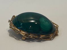 "Vintage Gorgeous Malachite Brooch or Pendant, Beautiful Stone, 1-7/8\" tall by 1-1/2\" wide. Buyer pays 5 dollars shipping and handling in US only. Message me with questions. Thanks for looking." Green Oval Brooches For Formal Occasions, Mid-century Green Brooch For Formal Occasions, Elegant Round Malachite Jewelry, Green Mid-century Style Brooches For Formal Occasions, Vintage Malachite Jewelry For Gifts, Mid-century Green Brooches For Formal Occasions, Elegant Malachite Pendant Jewelry, Malachite Gemstone Round Pendant Necklace, Round Malachite Fine Jewelry