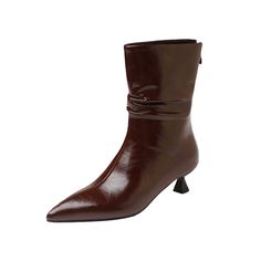 #Color_Brown Office Mid-calf Boots With Pointed Toe, Pointed Toe Mid-calf Boots For Office In Fall, Office Mid-calf Boots With Pointed Toe For Fall, Chic Pointed Toe Mid-calf Boots For Business, Elegant Mid-calf Snip Toe Boots For Fall, Elegant Pointed Toe Mid-calf Boots For Office, Office Mid-calf Boots With Sculpted Heel And Pointed Toe, Boots Look, Chic Boots