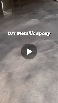 a metal epox floor with the words diy metallic epox on it