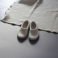 Felted slippers for women White home shoes Natural woolen White Winter Home Slippers, White Cozy Slippers For Home, Cozy White Slippers For Home, Soft Cream Round Toe Slippers, Casual White Slippers For Home, White Casual Slippers, Casual White Home Slippers, Comfortable Cream Slippers With Round Toe, Comfy Cream Indoor Slippers