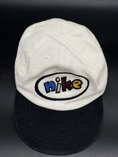 VINTAGE NIKE SPELLOUT Color block Stitched Infant Hat SnapBack Embroidered Cap Vintage Nike Caps, Infant Hat, Nike Cap, Nike Retro, Nike Hat, Vintage Book Covers, Embroidered Cap, Nike Vintage, Vintage Cap