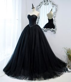 DESCRIPTION Black tulle long ball gown dress black evening gown Product number: cute1950Silhouette: A lineMaterial: tulleBack details: lace upHemline: floor length Custom made size:Custom made: For custom order, we need the following information in the order notes when you check out :Bust:______Waist:______Hips:_______Shoulder to floor: _______ Black Tulle Prom Dress, Black Wedding Dress Gothic, Tulle Long Prom Dress, Prom Dress Black, Black Evening Gown, Gothic Wedding Dress, Black Prom, Custom Size Dresses, A Line Prom Dresses