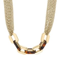 This Is Such An Eye-Catching Design By Michael Kors It Is Perfect For The Summer Season To Come And Cancel The Multi Strand Chain With Multiple Links Of Beautiful Colors And Contrast Such As Gold And A Tortoise Pattern On Some Of The Links This Necklace Is Sold Out And It’s Super Rare To Find Originally Cost Over $270 Chic Multi-strand Metal Chain Necklace, Metal Multi-strand Necklace With Chunky Chain, Luxury Gold Multi-strand Chain Necklace, Brown Multi-strand Beaded Chain Necklace, Luxury Multi-strand Metal Chain Necklace, Michael Kors Jewelry, Summer Season, Chain Link Necklace, Link Necklace