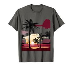 PRICES MAY VARY. Awesome design This design looks great on all products and colors Lightweight, Classic fit, Double-needle sleeve and bottom hem Sunset Silhouette, Red Sunset, Freedom Design, Tree Silhouette, Beautiful Sunset, Deep Red, Branded T Shirts, Palm Trees, All Products