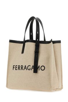 Sand Canvas Shopping Bag from Ferragamo Investment Bags, Officine Creative, Burberry Hat, Chrome Hearts, Engineered Garments, Luxury Boutique, Loafer Shoes, Valentino Garavani