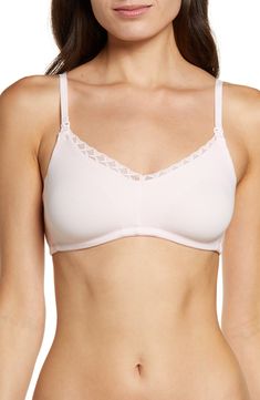 Designed to move with you and adjust to your shape, this wireless bra is made with ultrasoft Pima cotton and features easy-access clips for nursing on the go. 94% Pima cotton, 6% elastane Hand wash, line dry Imported Feminine Seamless Full Coverage Nursing Bra, Pink Full Coverage Nursing Bra With Soft Touch, Full Coverage Soft Touch Pink Nursing Bra, Pink Nursing Bra With Adjustable Straps, Full Coverage Nursing Bra With Soft Touch, Everyday Full Coverage Nursing Bra With Soft Touch, Pink Full Coverage Nursing Bra With Removable Pads, Feminine Pink Nursing Bra With Removable Pads, Fitted Push-up Nursing Bra With Light Support