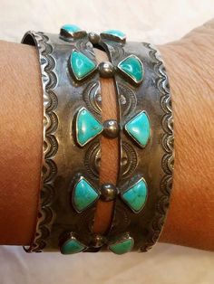 Native American Turquoise Jewelry, Native American Jewellery, Jewelry Stones, Wide Cuff Bracelets