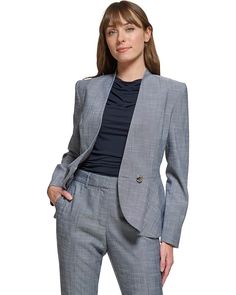 Peplum Blazer, Peplum Jacket, Peplum Styles, Viscose Rayon, Peplum Hem, Womens Blazers, Work Looks, Professional Look, Tommy Hilfiger Women