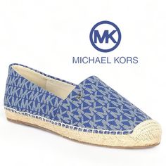 Item #04856962 Kendrick Slip On Size 10 Brand New From Michael Michael Kors, The Kendrick Logo Printed Slip-On Espadrilles Feature: Synthetic Upper Mini Mk Logo Print Pvc Upper Slip-On Styling Synthetic Lining Espadrille Silhouette Jute Padded Insole Rubber Outsole Cobalt Blue Textured Sole Slip-on Espadrilles, Blue Slip-on Espadrilles With Textured Sole, Blue Espadrilles With Rubber Sole For Spring, Blue Cushioned Slip-on Espadrilles, Blue Casual Espadrilles With Round Toe, Blue Casual Espadrilles, Blue Closed Toe Espadrilles With Cushioned Footbed, Blue Flat Casual Espadrilles, Michael Kors Slip On