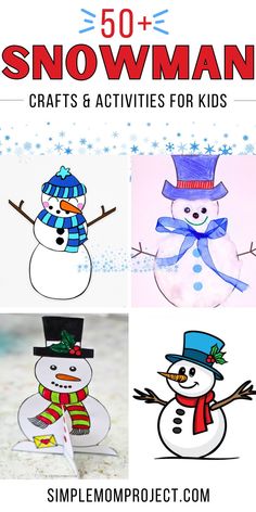 Share in the fun, color and creativity of these gorgeous winter crafts with this amazing collection of over 50 cute snowman crafts. From printable crafts to build your own snowman designs this collection of winter time craft activities is sure keep your toddlers and preschoolers happy for hours on end. This amazing collection is an ideal place to start your diy snowman craft decorations so come on over and enjoy this incredible collection of snowman crafts today. Build Your Own Snowman, Snowman Template, Time Craft, Fun Winter Crafts, Snowman Party, Snowman Crafts Diy, Printable Snowman, Snowman Craft, Paper Bag Puppets