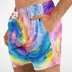 Look and stay cool with these shorter-length swim trunks that hit above the knee. They come in a fast-dry fabric, and feature a drawstring waistband, mesh basket lining and mesh-lined side pockets. • Fabric: 100% Polyester Twill • Elastic waistband • Round drawstring • Mesh basket lining • Mesh-lined side pockets • Fast-dry fabric • High definition printing colors Shipping from China (allow 21 days to reach worldwide destinations on average) Multicolor Swimwear With Built-in Shorts For Pool, Multicolor Swimwear With Built-in Shorts For Beach, Summer Multicolor Swim Trunks With Elastic Waistband, Multicolor Bottoms With Built-in Shorts For Pool, Multicolor Swim Trunks With Elastic Waistband For Summer, Sporty Multicolor Swim Trunks For Beach Season, Multicolor Swim Trunks With Elastic Waistband For Vacation, Multicolor Beachwear Swim Trunks For Poolside, Summer Multicolor Swim Trunks For Water Sports