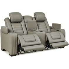 the seat covers are made from leather and have two recliners on each side