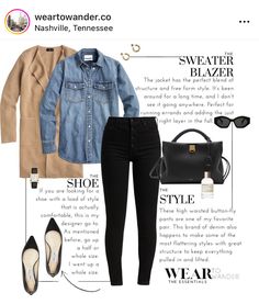 Fashion Forms, Sweater Blazer, Style Fall, Running Errands, Work Wear, Casual Outfits, Fall Winter, High Waisted, Blazer