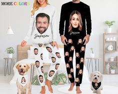 💖Note: This design is a custom face, we will crop the face after sending the photo, just like the AD shows; If you need to customize the entire photo, please let us know when you send the photo, thank you. 💖Sending photos via etsy message. 🍋Whether for birthday, bachelor party, or an anniversary, the best gift is Face Pajama Set. Customize the Face Pajama Set with your favorite photo and make the perfect gift for your Girlfriend, Wife. 💦To get started, upload your photo ,our design team will Couples Pajama Party, Pajama Party Grown Up, Adult Pajamas Party, Custom Pajamas, Christmas Family Pajamas, Pajamas Pants, Couple Pajamas, Personalized Pajamas, Adult Pajamas