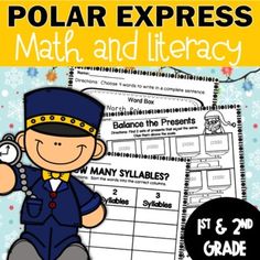 the polar express math and literature unit for students to practice their writing skills, including