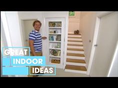 a man standing in front of a door with the words great indoor ideas