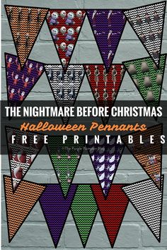 the nightmare before christmas halloween pennants free printables