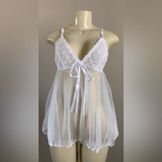 Nwt White Babydoll Dress Lingerie With Panty Medium. Brand New. Closed My Store And I Have A Lot Of Inventory. Smoke Free. Cheap Sheer Sleepwear For Wedding Night, Linguere Dress, Cheap White Sleepwear With Built-in Bra, Cheap Women's Wedding Night Nightgown, Cheap Wedding Night Nightgown, Plus Size Nighty, White Sheer Nightgown, White Lace Camisole Sleepwear, White Delicate Lace Camisole Sleepwear