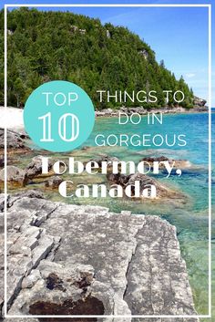 the top 10 things to do in georgetown, canada with text overlaying it