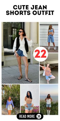 Spring 2024 Fashion Guide: Chic Outfits for Women Over 30 Shorts Loafers Outfit, Cute Jean Shorts Outfit, Outfit For Warm Weather, Casual Chic Denim, Jean Shorts Outfit, Cute Jean Shorts, Tulle Skirts Outfit, Dressing Over 50, Jean Short Outfits