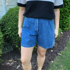 Vintage Ralph Lauren Denim Pleated Shorts Ralph Lauren Bottoms With Built-in Shorts For Summer, Ralph Lauren Summer Bottoms With Built-in Shorts, Ralph Lauren Casual Shorts With Pockets, Casual Ralph Lauren Shorts With Pockets, Casual High Rise Medium Wash Shorts, Ralph Lauren Spring Bottoms With Pockets, Casual Ralph Lauren Short-length Bottoms, Casual Ralph Lauren Denim Jeans, Ralph Lauren Cotton Shorts