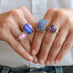 Faceted Inverted Oval Amethyst Ring in 14 Karat Yellow Gold Bezel with Sterling Silver Backing & Egyptian Band. Ring size 6.75. Oval Amethyst Ring, Boulder Opal Ring, Pendant Rings, Opal Ring, East West, Ruby Ring, Boulder Opal, Amethyst Ring, Ring Size 7