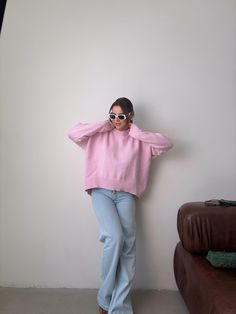 Pink Oversized Pullover sweater, Warm sweater for women, Light Pink Knit Pullover sweater for Women, Warm Knit Sweater by SRSbrand on Etsy Warm Knit Sweater, Pink Oversized Sweater, Pull Oversize, Beige Coat, Warm Sweater, Pink Knit, Sweater For Women, Oversized Pullover, Warm Sweaters