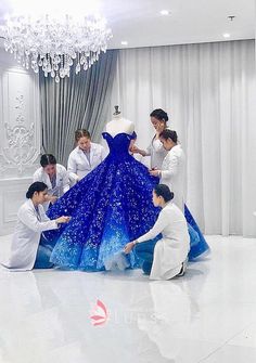 Ombre Royal Blue Off Shoulder Ball Gown Prom Dress - Lunss Off Shoulder Ball Gown, Blue Ball Gowns, Quinceanera Dresses Blue, Pretty Quinceanera Dresses, Blue Wedding Dresses, Gowns Prom, Cute Prom Dresses, Ball Gowns Evening, Pretty Prom Dresses